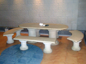 Stone table for rest